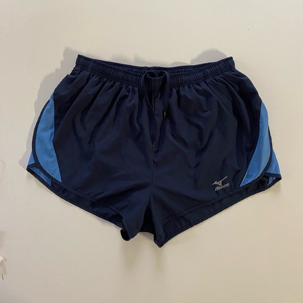 Navy Blue Mizuno Athletic Shorts